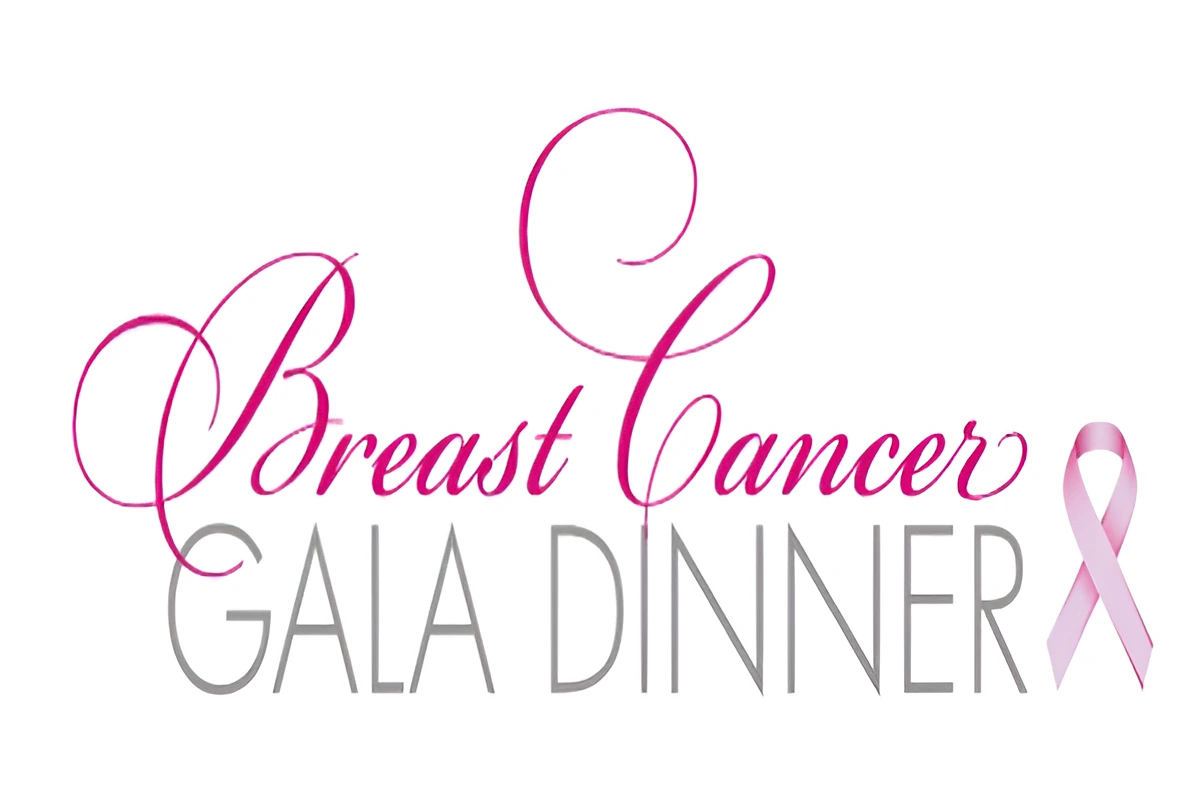 Elegant logo for a Breast Cancer Gala Dinner event.